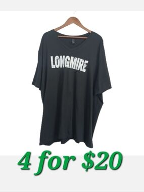 WALT LONGMIRE DAYS Black V-neck 2022 Longmire Days Event Wyoming T-shirt Top 4X